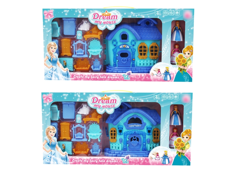 VILLA SET W/TOP PRINCESS & ACCESSORIES & LIGHG & MUSIC INCLUDED BUTTONCELL 2ASST - HP1122973