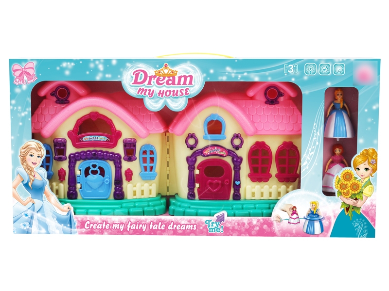 VILLA SET W/TOP PRINCESS & ACCESSORIES & LIGHG & MUSIC INCLUDED BUTTONCELL - HP1122974