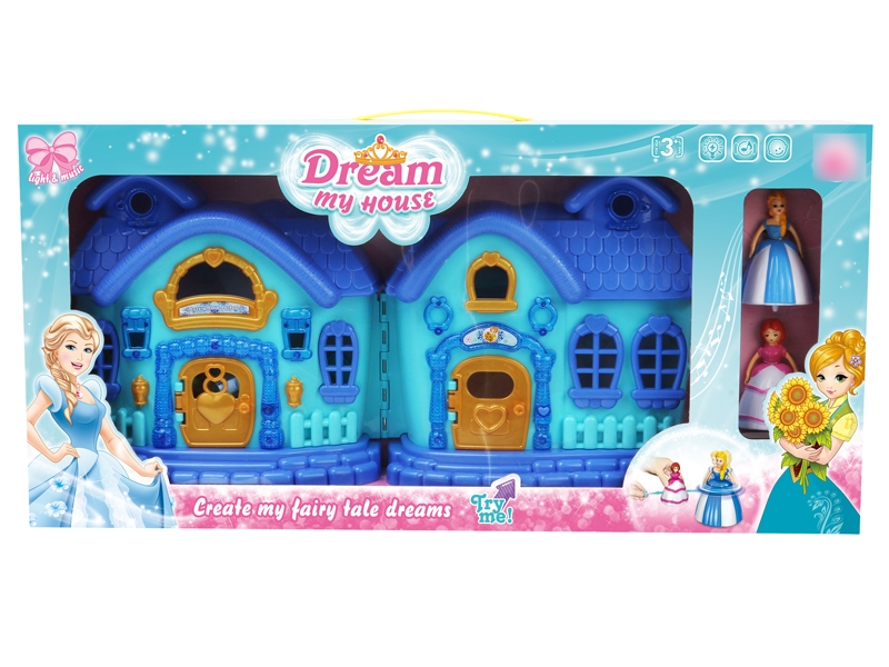 VILLA SET W/TOP PRINCESS & ACCESSORIES & LIGHG & MUSIC INCLUDED BUTTONCELL - HP1122975