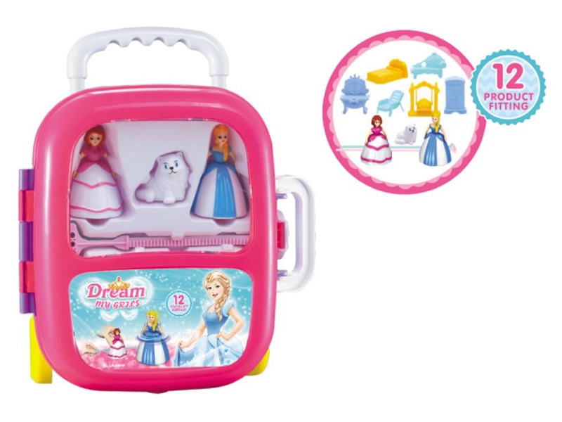 SUITCASES W/TOP PRINCESS & FURNITURE SET - HP1122979