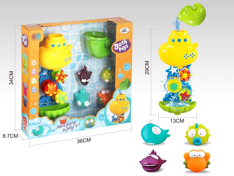 BATH TOYS W/VINYL TOYS 4PCS - HP1123537