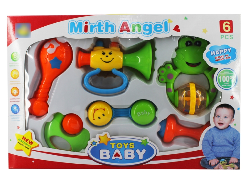 BABY RATTLE 6PCS - HP1123581