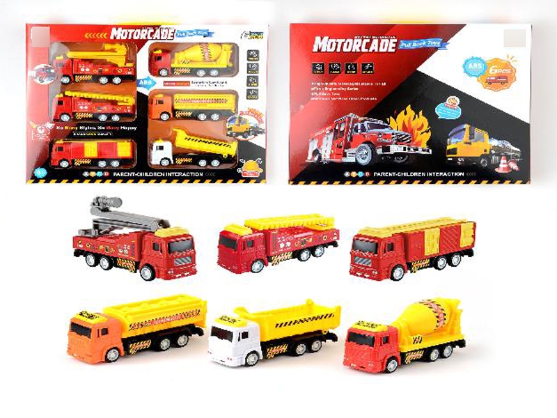 PULL BACK CONSTRUCTION CAR 6PCS - HP1123603