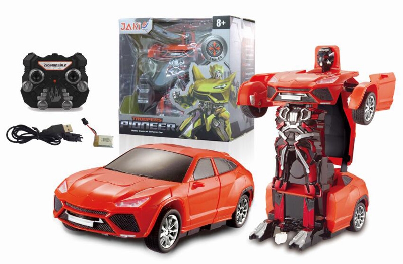 2.4G R/C TRANSFORMATION ROBIT CAR W/LIGHT & VOICE & USB,INCLUDED BATTERY - HP1123649