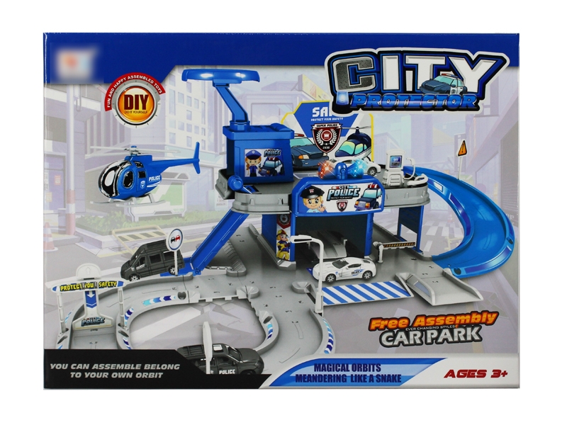 PARKING LOTS W/LIGHT & FREE WAY CAR(DIE-CAST) - HP1123655