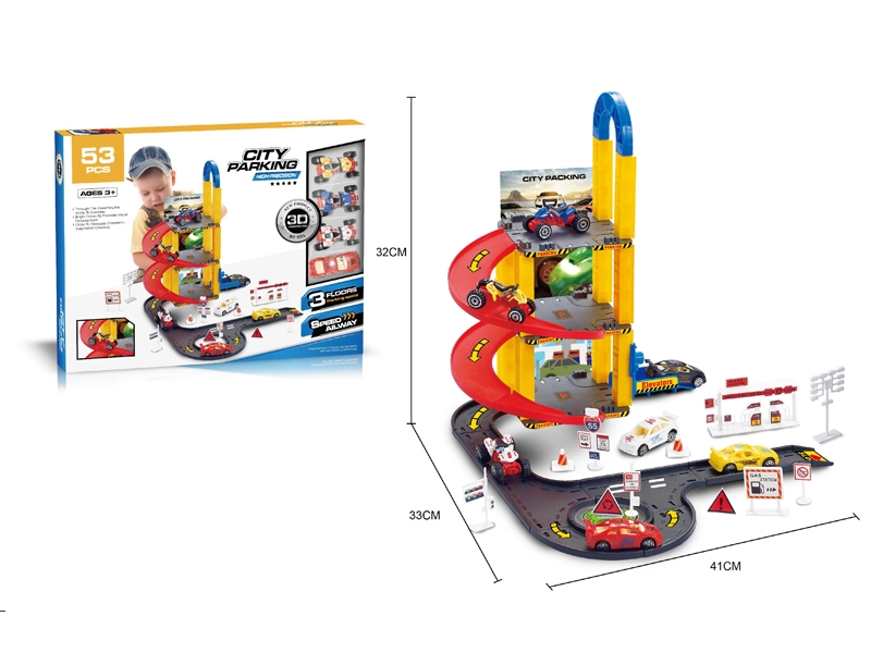 PARKING LOTS W/FREE WAY CAR 4PCS - HP1123678