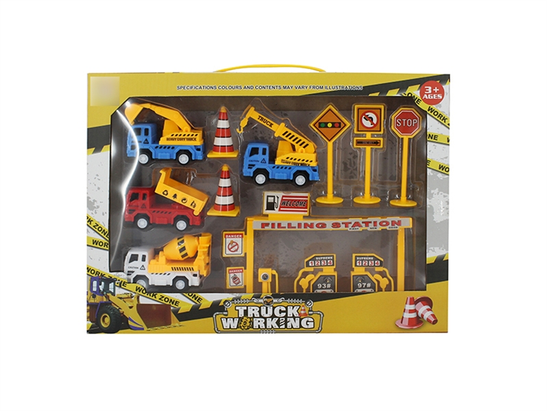 PULL BACK CONSTRUCTION CAR SET - HP1123707
