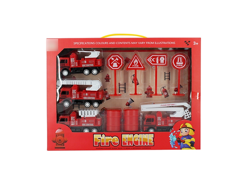 PULL BACK FIRE TRUCK SET - HP1123710