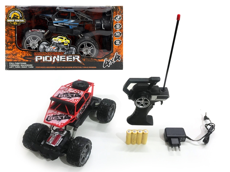 4 FUNCTION R/C CAR,INCLUDED BATTERY,RED/BLUE - HP1123760