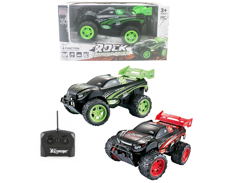 1:18 4 FUNCION R/C CAR,RED/GREEN - HP1124010