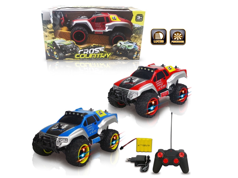 4 FUNCION R/C CAR,YELLOW/BLUE,INCLUDED BATTERY - HP1124011