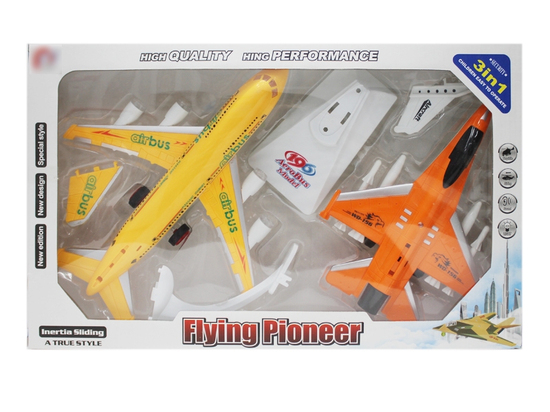 2 IN 1 FRICTION AIRPLANE W/LIGHT & MUSIC - HP1124086