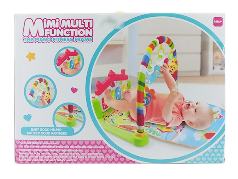 MULTIFUNCTION PIANO FITNESS RACK W/LIGHT & MUSIC,RED/BLUE - HP1124120