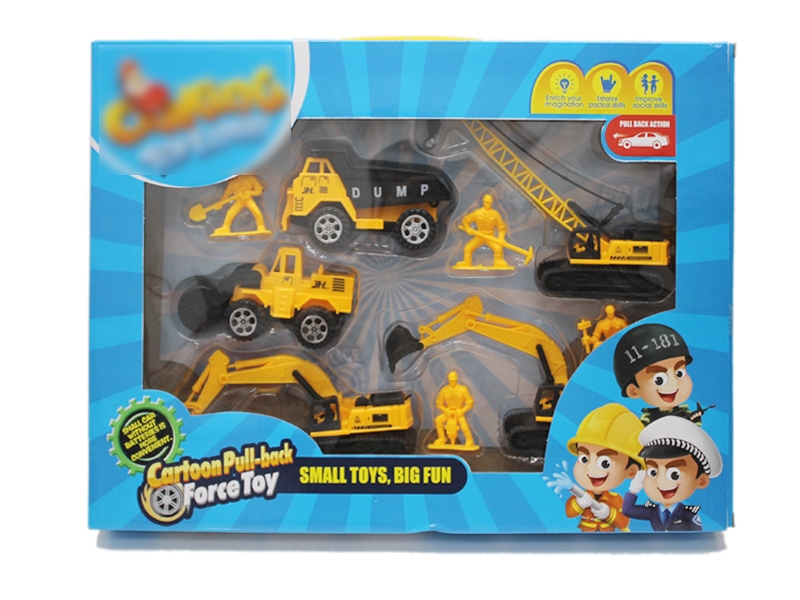 PULL BACK CONSTRUCTION CAR SET - HP1124154