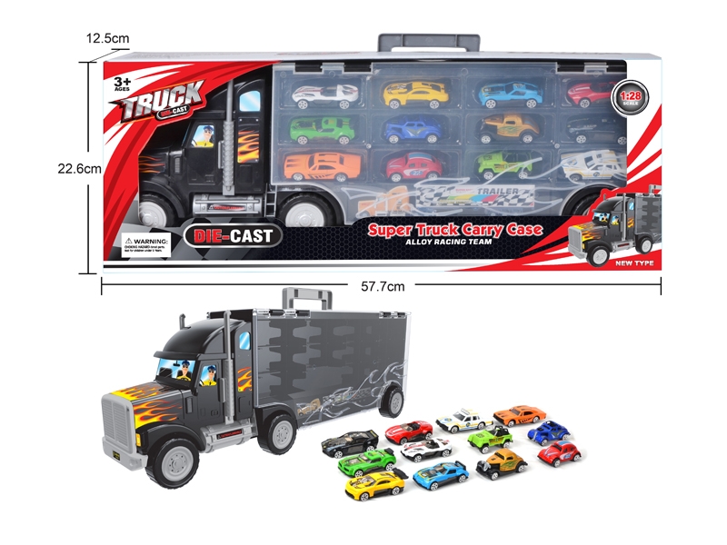 FREE WAY CONTAINER TRUCK W/12 CAR - HP1124562