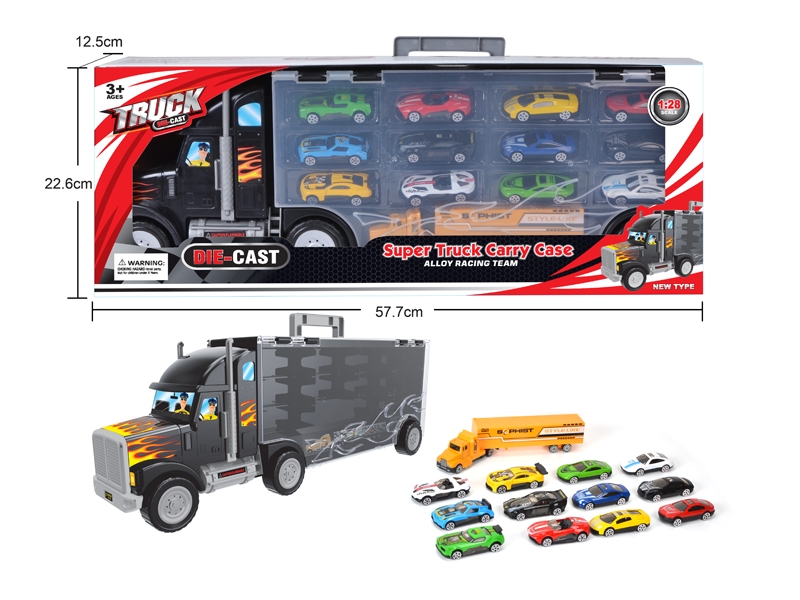 FREE WAY CONTAINER TRUCK W/12 CAR - HP1124563