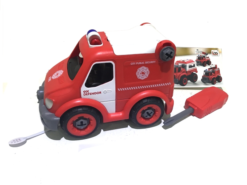 ASSEMBLE FREE WAY AMBULANCE CAR W/IC & INCLUDED BATTERY - HP1125630