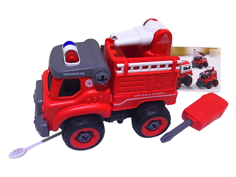 ASSEMBLE FREE WAY FIRE TRUCK W/IC & INCLUDED BATTERY - HP1125631