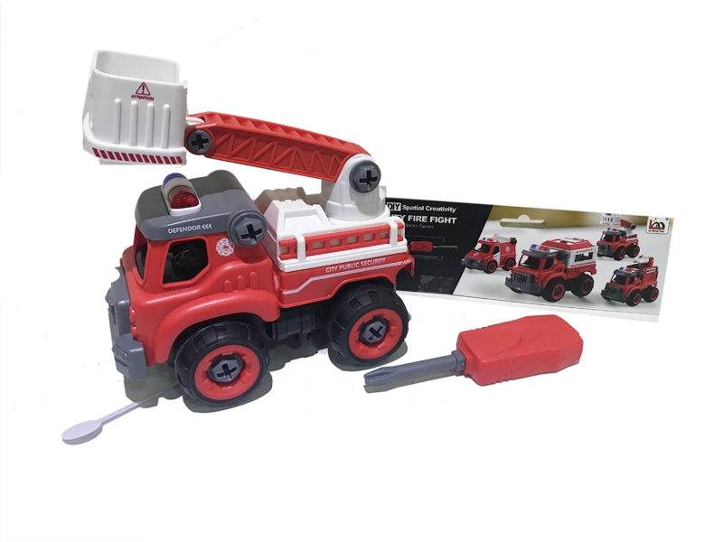 ASSEMBLE FREE WAY FIRE TRUCK W/IC & INCLUDED BATTERY - HP1125633