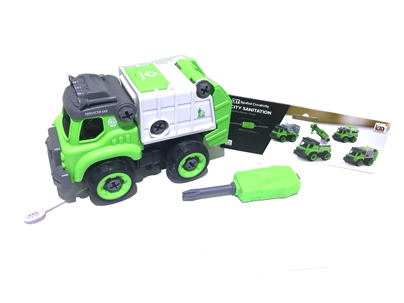 ASSEMBLE FREE WAY CITY SANITATION CAR W/IC & INCLUDED BATTERY - HP1125634