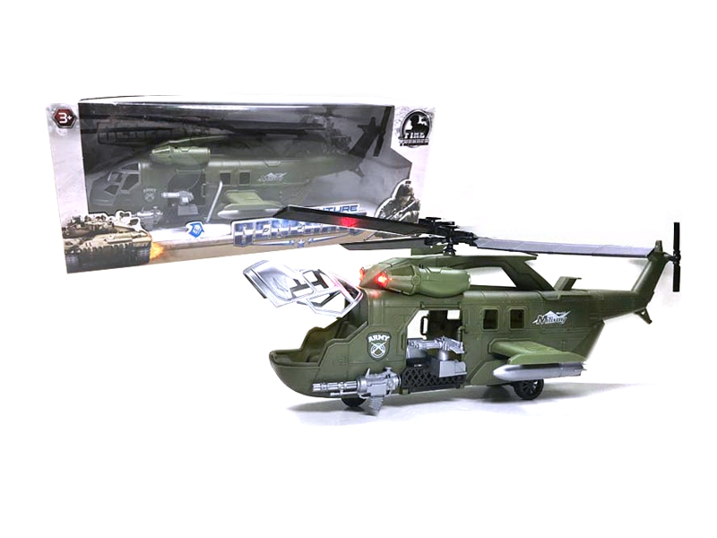 FRICTION HELICOPTE W/LIGHT & MUSIC,INCLUDED CELL :3*AG13 - HP1125771