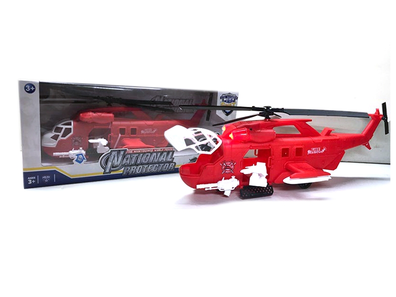 FRICTION HELICOPTE W/LIGHT & MUSIC,INCLUDED CELL :3*AG13 - HP1125773