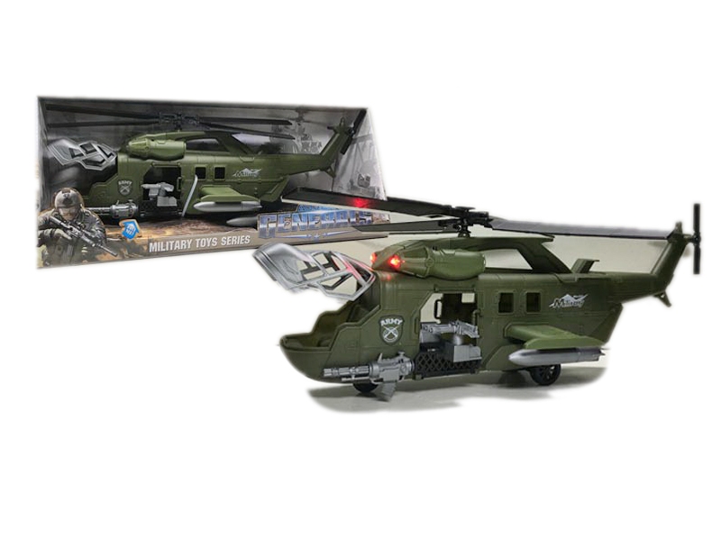 FRICTION HELICOPTE W/LIGHT & MUSIC,INCLUDED CELL :3*AG13 - HP1125777