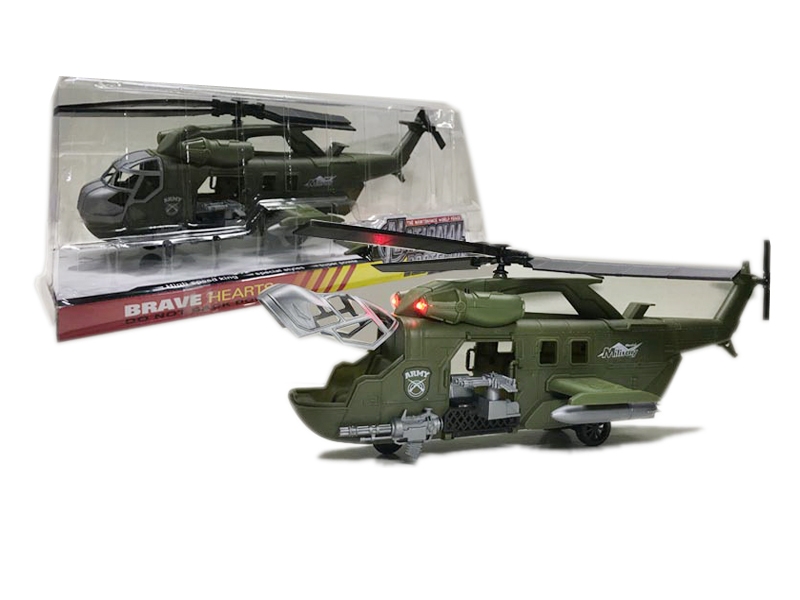 FRICTION HELICOPTE W/LIGHT & MUSIC,INCLUDED CELL :3*AG13 - HP1125779