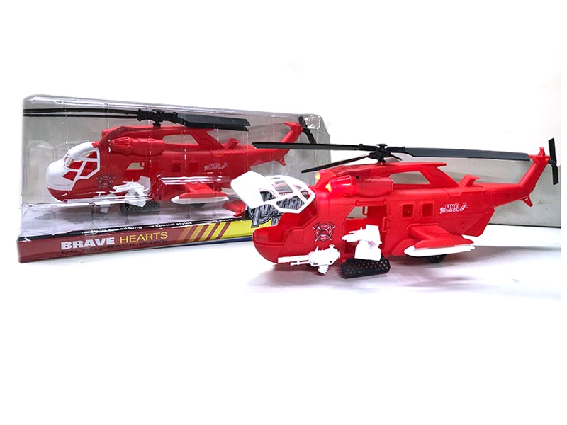 FRICTION HELICOPTE W/LIGHT & MUSIC,INCLUDED CELL :3*AG13 - HP1125781