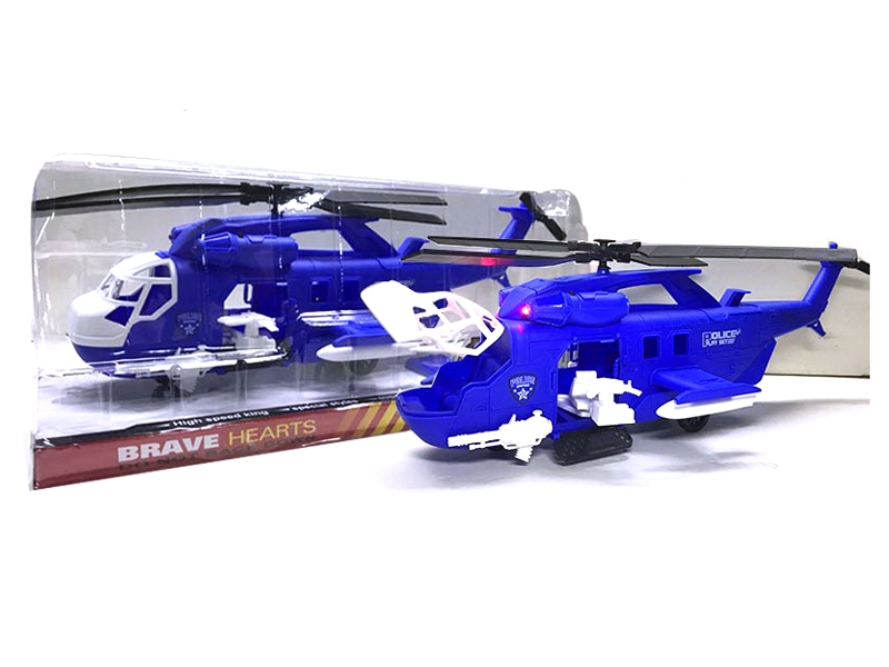 FRICTION HELICOPTE W/LIGHT & MUSIC,INCLUDED CELL :3*AG13 - HP1125783