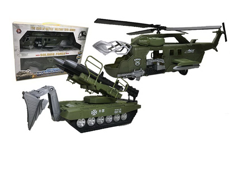 FRICTION HELICOPTE & TANK 2PCS - HP1125785