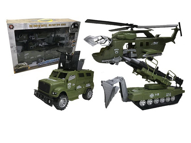 FRICTION HELICOPTE & CHARIOT & TANK 3PCS - HP1125788