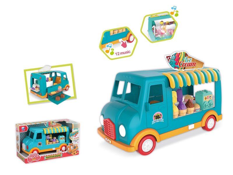 FOOD TRUCK W/LIGHT & MUSIC & 3*AA BATTERIE - HP1126013