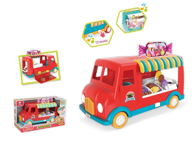 FOOD TRUCK W/LIGHT & MUSIC & 3*AA BATTERIE - HP1126014