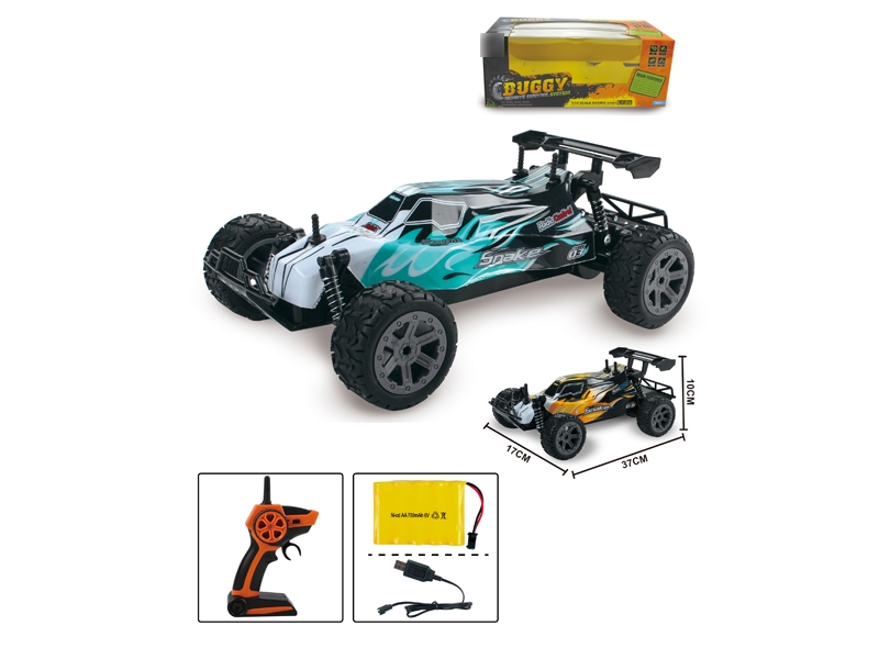 1:16 4 FUNCTION HIGH-SPEED R/C CAR ，GREEN/YELLOW,INCLUDED BATTERY - HP1126026