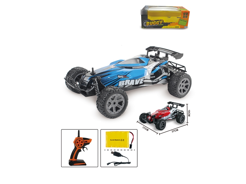 1:16 4 FUNCTION HIGH-SPEED R/C CAR ，BLUE/RED,INCLUDED BATTERY - HP1126027