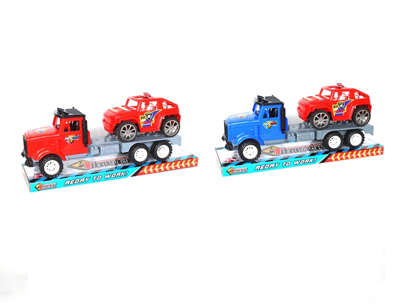 FRICTION CONSTRUCTION CAR WITH FREE WHEEL POLICE CAR  RED,BLUE - HP1126222