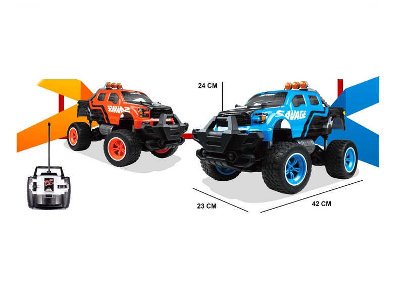 1:10 4 FUNCTION R/C CAR BIU & ORANGE - HP1126283