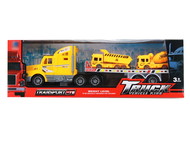 FRCITION TRUCK W/2 FREE WAY CARS,RED/YELLOW/BLUE - HP1126447