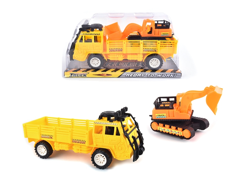FRICTION CONSTRUCTION CAR W/FREE WAY BULLDOZER - HP1126558
