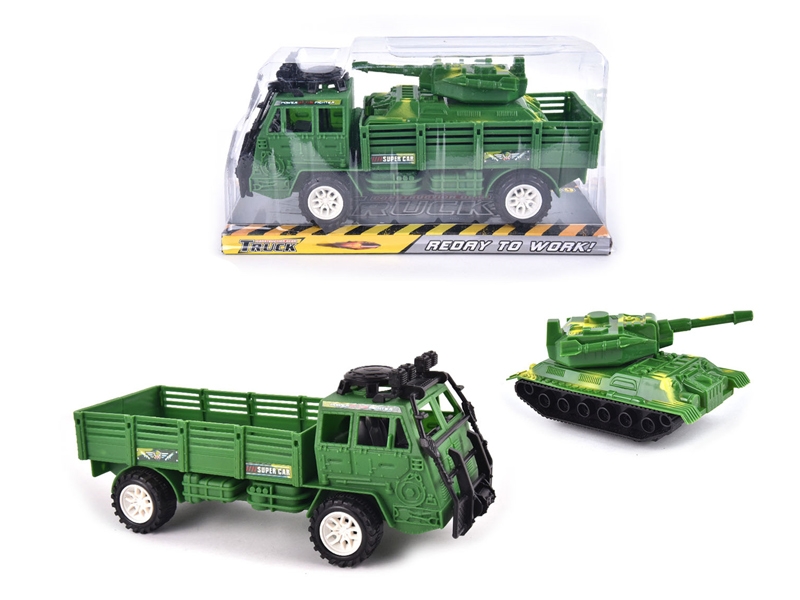 FRICTION MILITARY CAR W/FREE WAY CAR - HP1126560