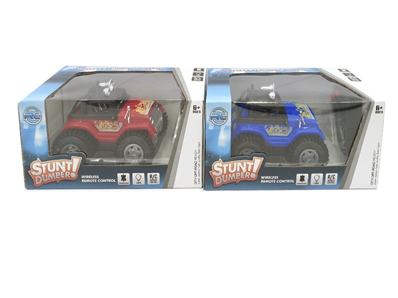 2 FUNCTION R/C STUNT CAR RED & BLUE W/LIGHT - HP1126895