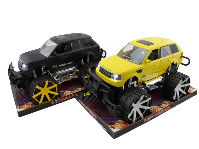 FRICTION CAR W/LIGHT,YELLOW/BLACK,INCLUDED BATTERY - HP1127045