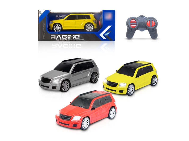 1:24 4 FUNCTION R/C CAR W/LIGHT RED & YELLOW & SILVER - HP1127053