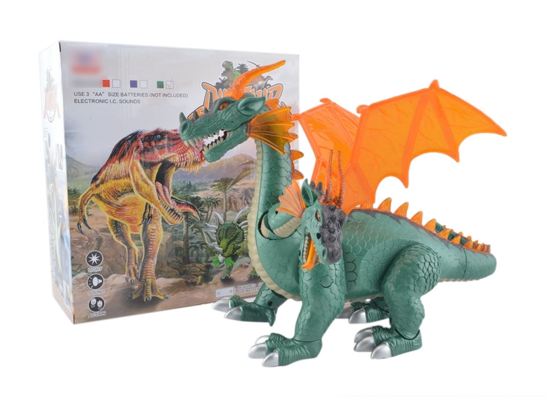 B/O DINOSAUR W/LIGHT & SOUND BLUE/ORANGE/GREEN - HP1127057