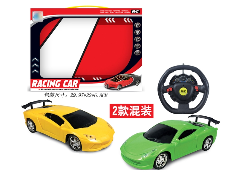 4 FUNCTION GRAVITY SENSING STEERING WHEEL R/C CAR W/LIGHT,RED/YELLOW/GREEN，2ASST - HP1127169