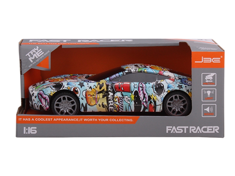 FRICTION CAR W/LIGHT & MUSIC  & INCLUDED BATTERY - HP1127311