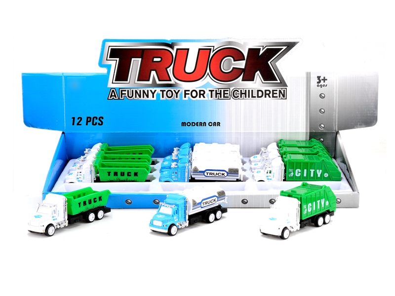 FRICTION SANITATION CAR,3ASST，12PCS/DISPLAY BOX - HP1127478