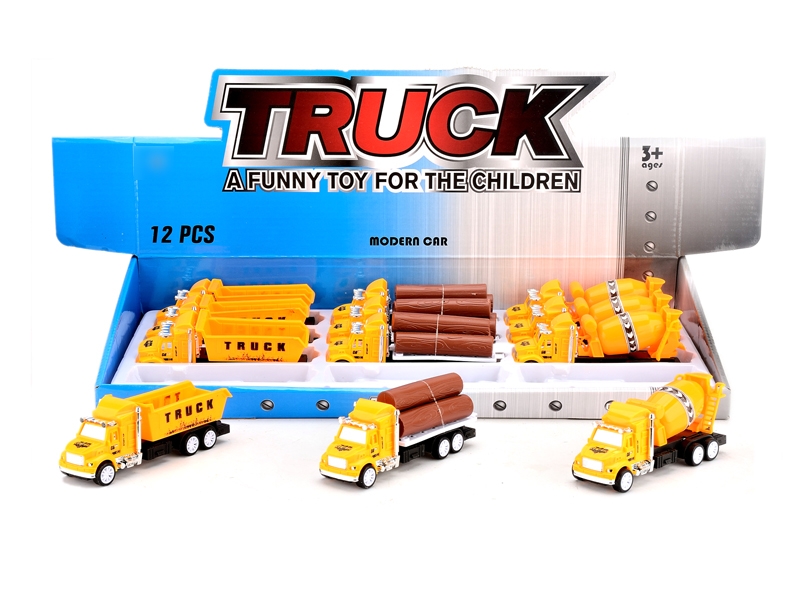 FRICTION CONSTRUCTION CAR,3ASST，12PCS/DISPLAY BOX - HP1127479