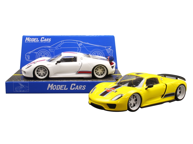 FRICTION CAR W/LIGHT,WHITE/YELLOW,INCLUDED BATTERY - HP1128138